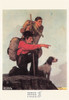 CARRY ON, Norman Rockwell Postcard, Boy Scouts America, #611-220
