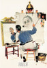 TRIPLE SELF PORTRAIT, Norman Rockwell Artwork Postcard, Classico SF #611-226