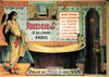 French Postcard of 1900's ad for Rousseau & Co. Bathtubs, Editions Nugeron #J14