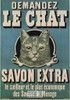 French Postcard of 1900's ad for Le Chat Savon Extra Soap, Editions Nugeron #J42