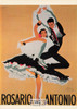 French Postcard of 1900's ad for Rosario & Antonio Dancers by Colin, Nugeron #J45