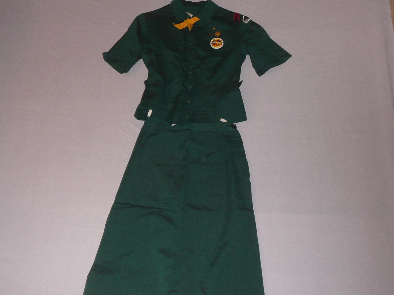 1960's Senior Girl Scout Uniform Skirt Blazer