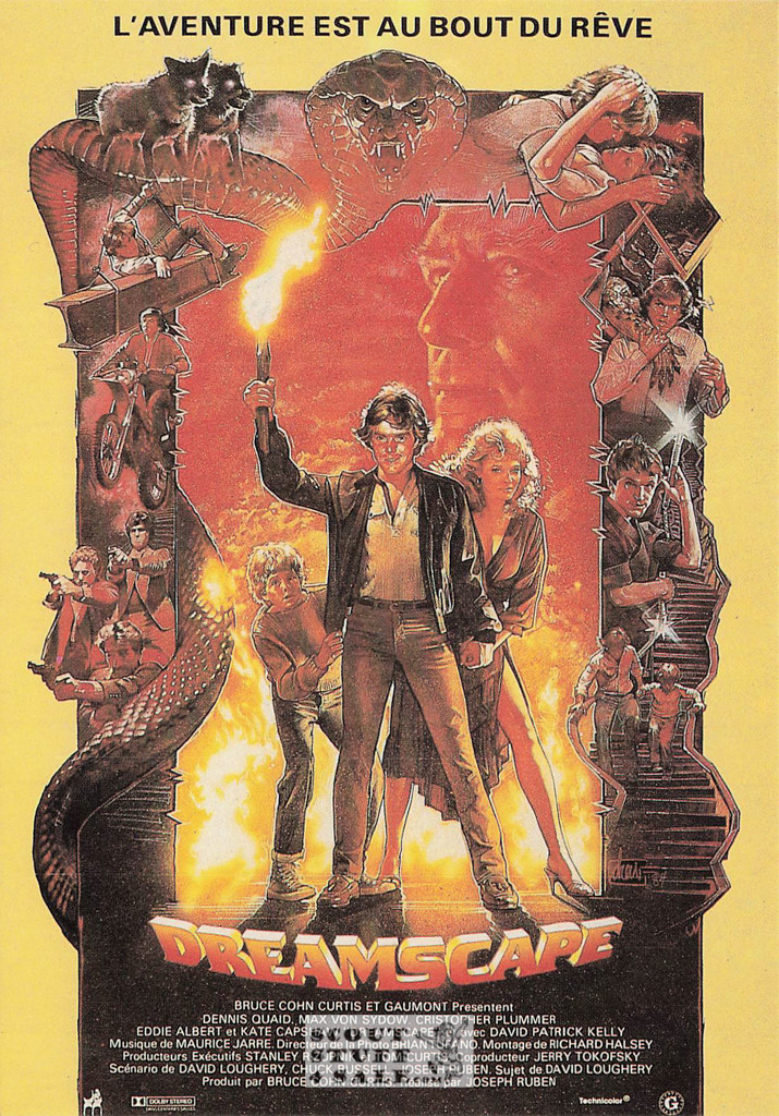 Dreamscape French Movie Poster Postcard, Dennis Quaid, Editions Nugeron #NE258
