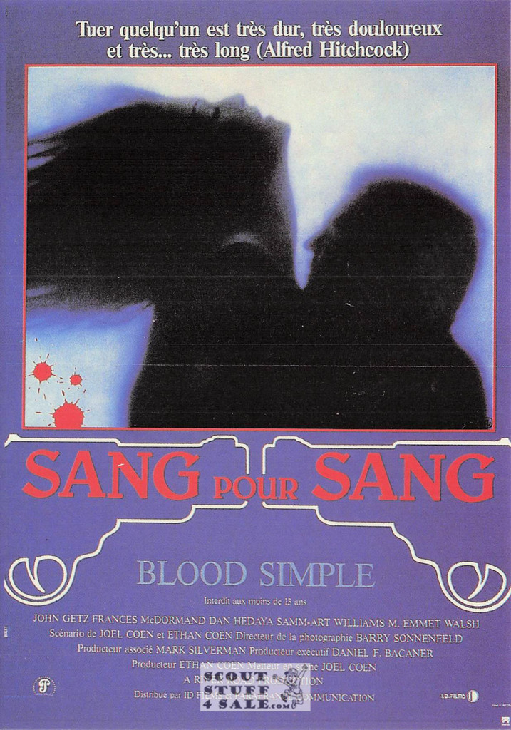 Blood Simple French Movie Poster Postcard, Frances McDormand, Nugeron #NE269