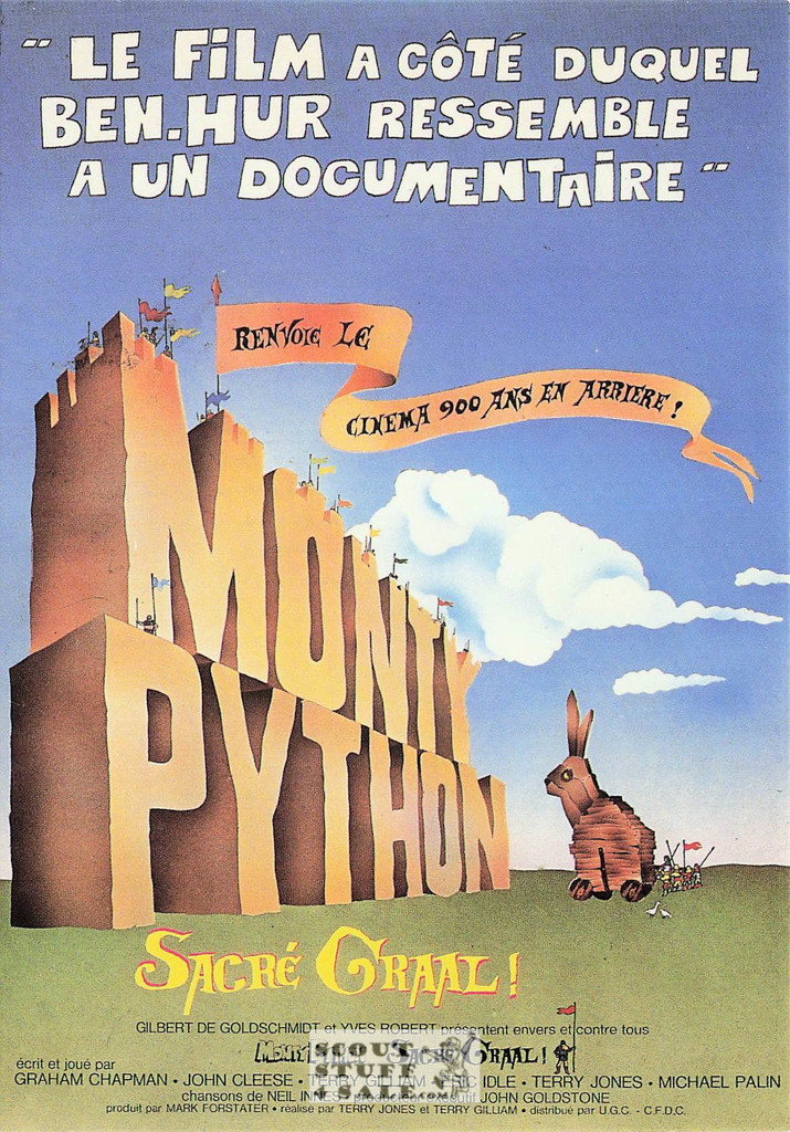 Monty Python The Holy Grail French Movie Poster Postcard, Editions Nugeron #NE308