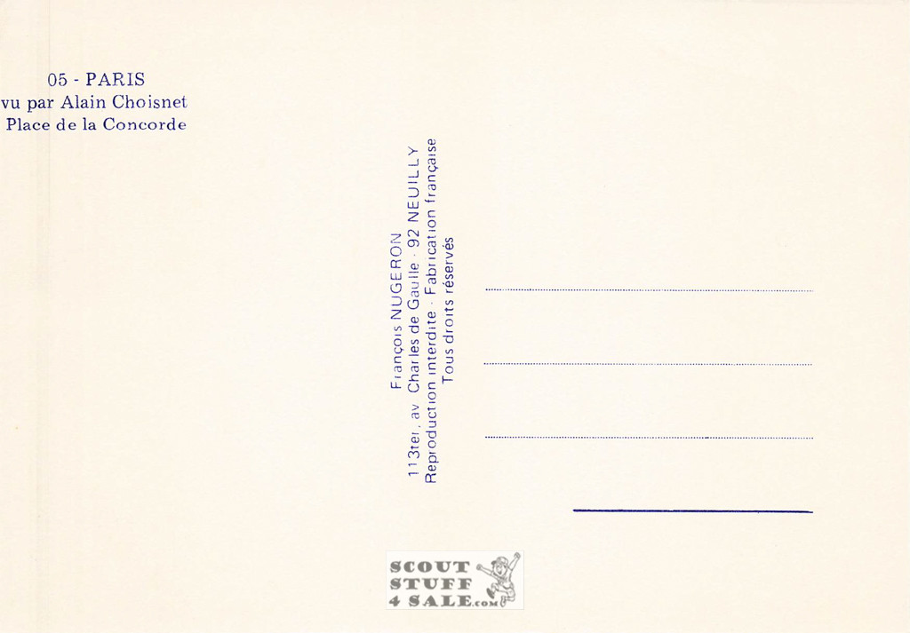 Palace De La Concorde, Paris Photography by Alain Choisnet Postcard,  #PARIS5