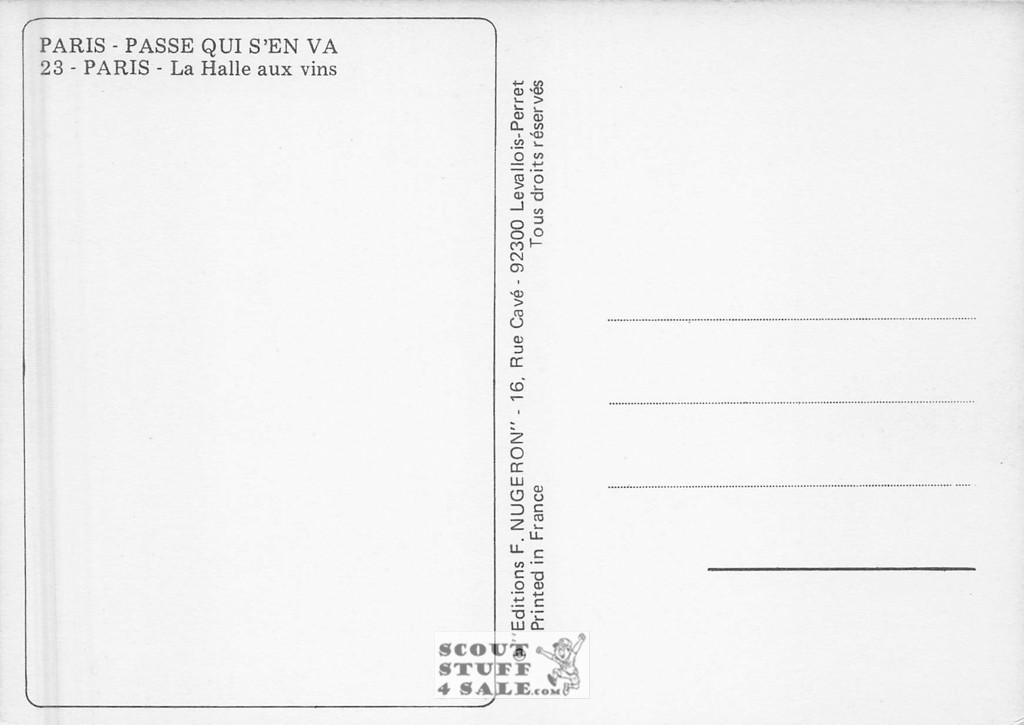 1900's Paris Photography Postcard, Editions Nugeron #PARIS23