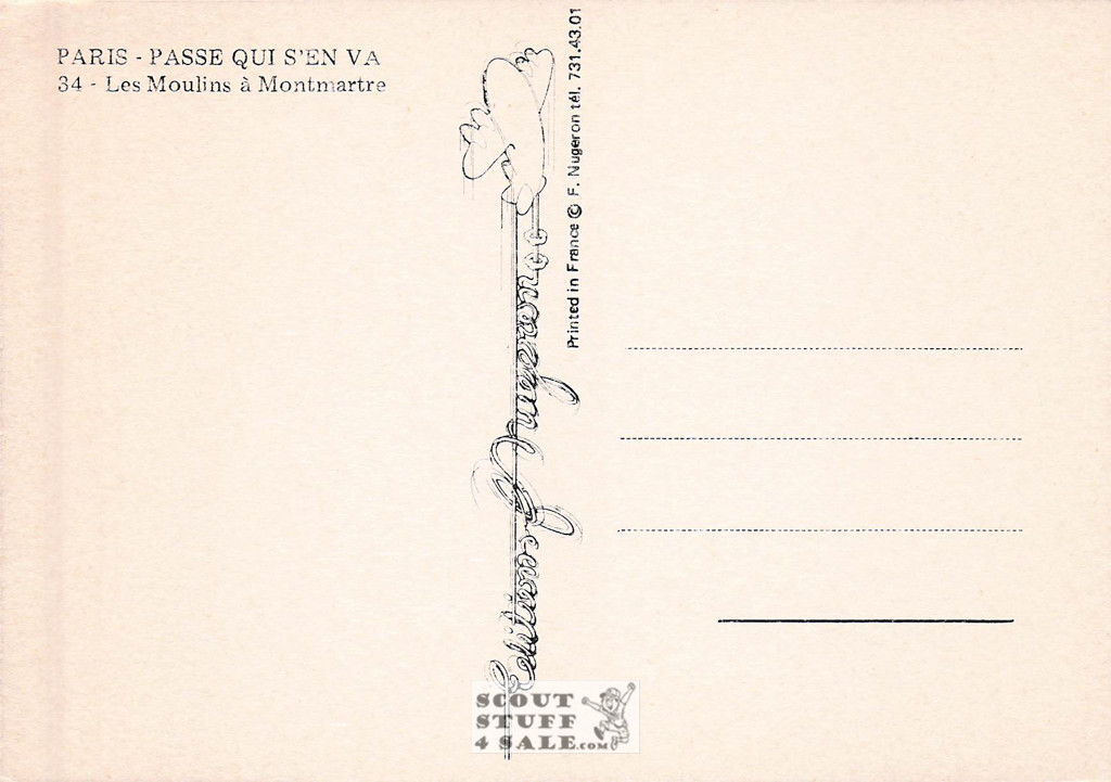 1900's Paris Photography Postcard, Editions Nugeron #PARIS34