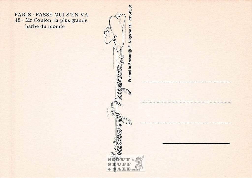 1900's Paris Photography Postcard, Editions Nugeron #PARIS48