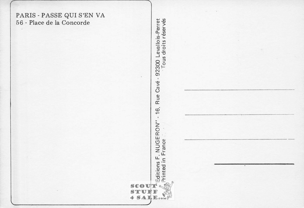 1900's Paris Photography Postcard, Editions Nugeron #PARIS56