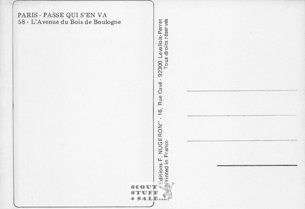 1900's Paris Photography Postcard, Editions Nugeron #PARIS58