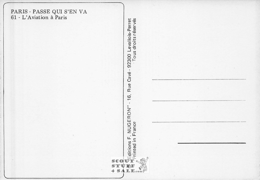 1900's Paris Photography Postcard, Editions Nugeron #PARIS61