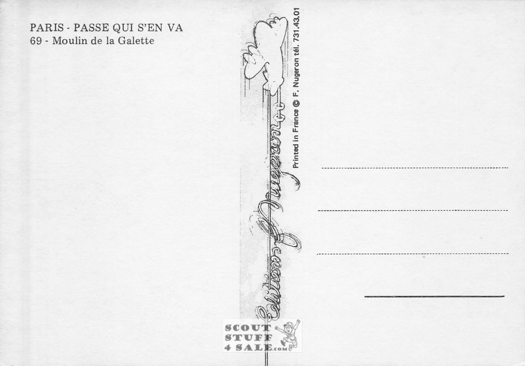 1900's Paris Photography Postcard, Editions Nugeron #PARIS69