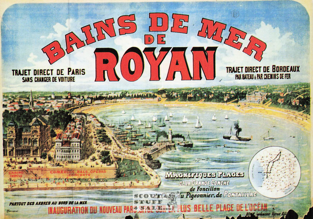 1900's French Travel Promotion Poster on Postcard, Royan, Editions Nugeron #R13