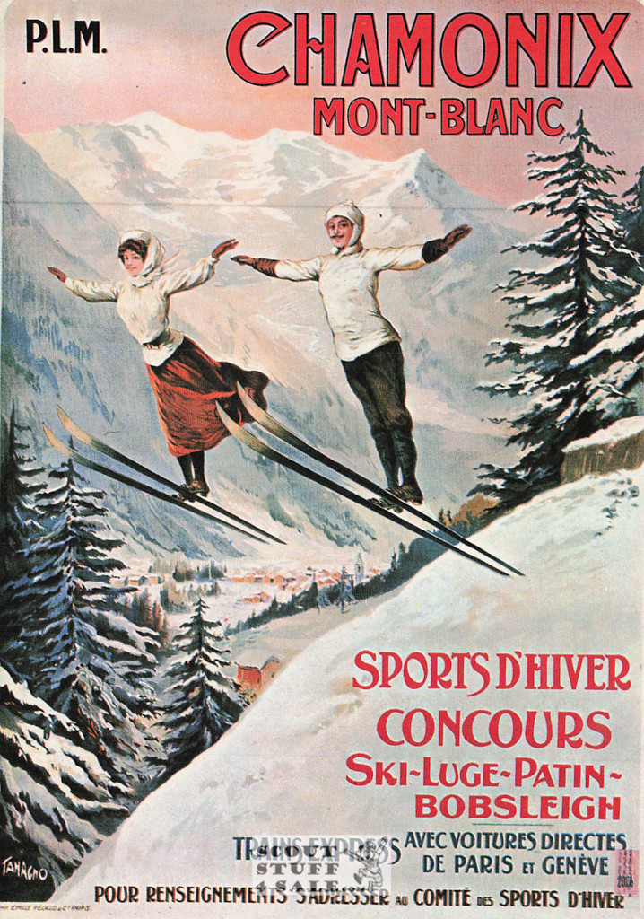 1900's French Travel Promotion Poster on Postcard, Monte-Blanc, Ed. Nugeron #R27