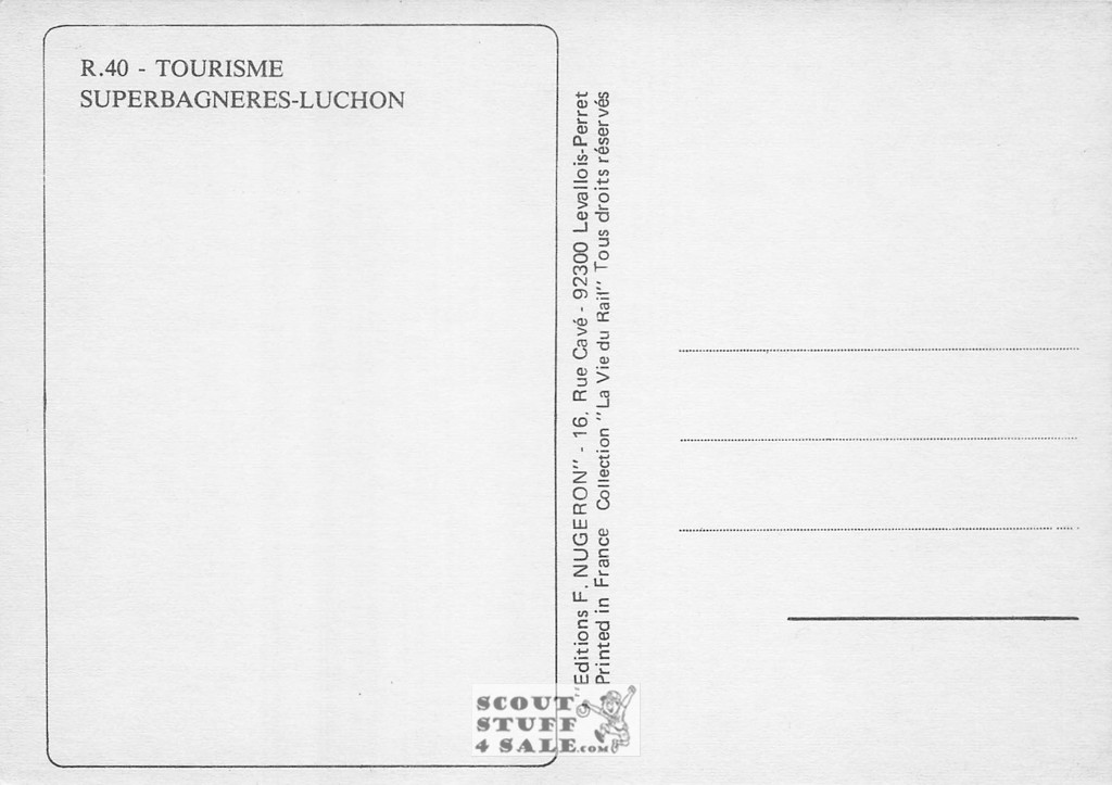 1900's French Travel Promotion Poster on Postcard, Luchon, Editions Nugeron #R40