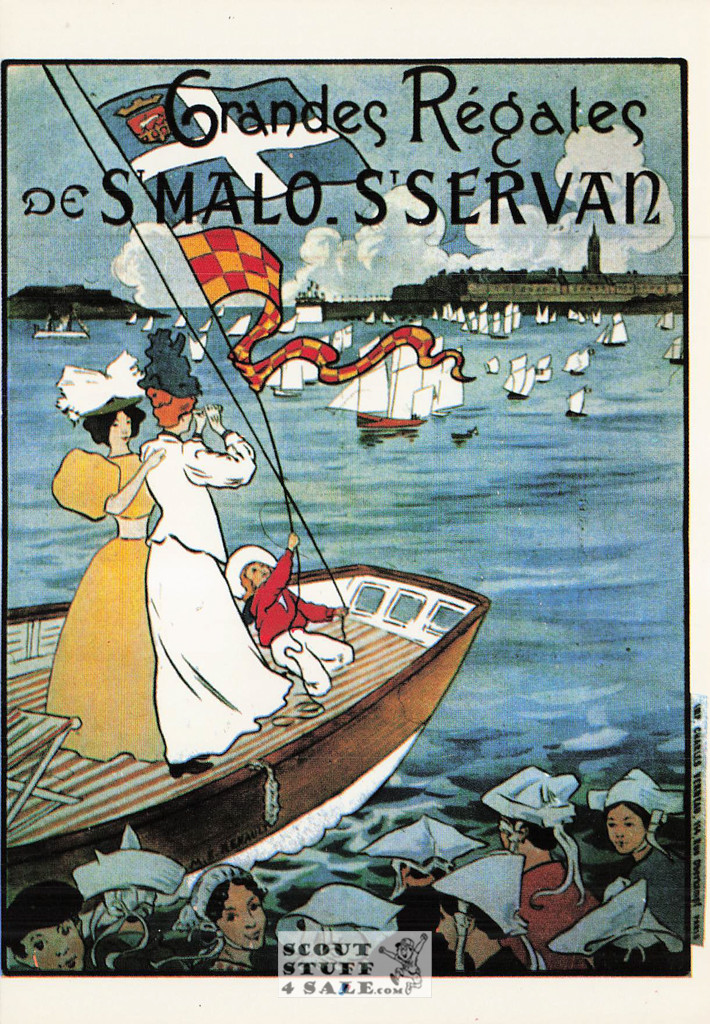 1900's French Travel Promotion Poster on Postcard, St. Servan, Editions Nugeron #R55