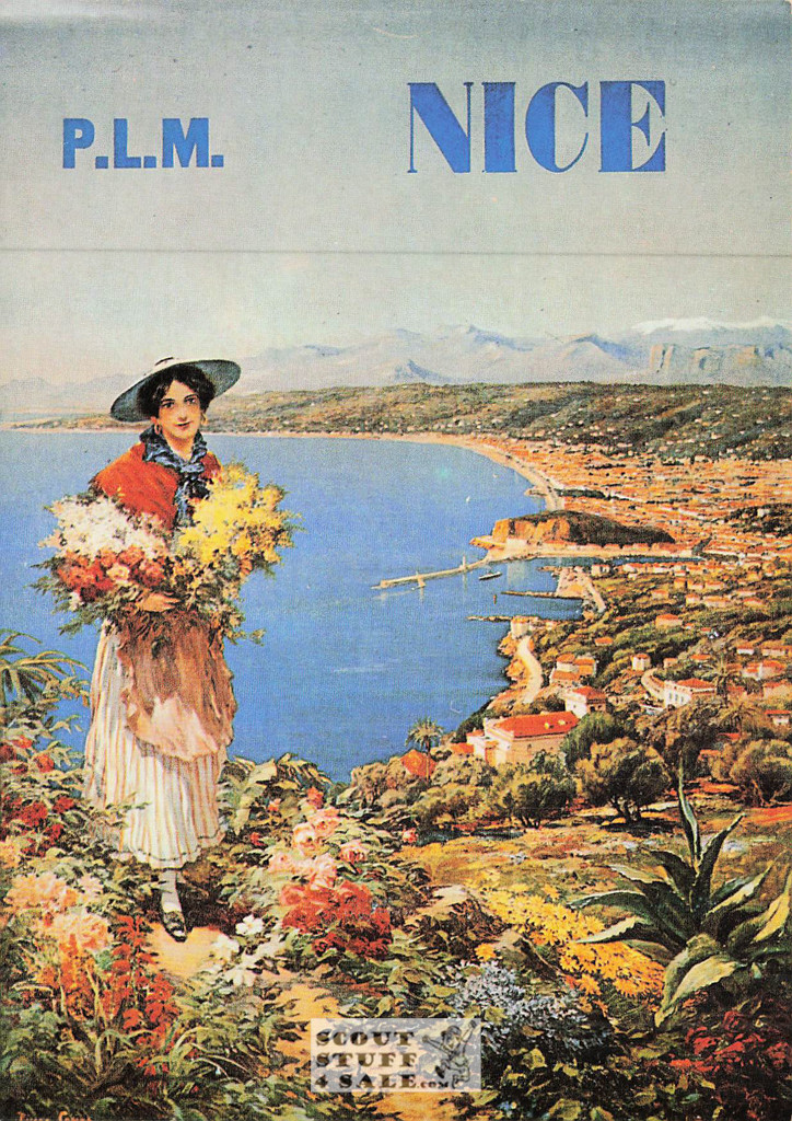 1900's French Travel Promotion Poster on Postcard, Nice, Editions Nugeron #R62