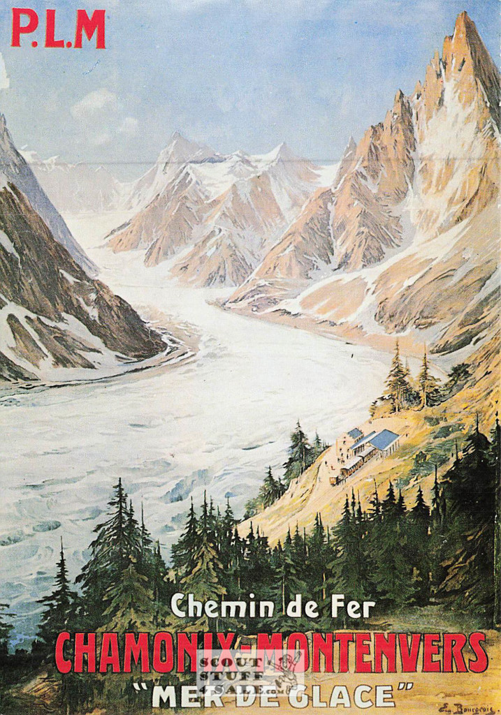 1900's French Travel Promotion Poster on Postcard, Chamonix-Montenvers, #R68