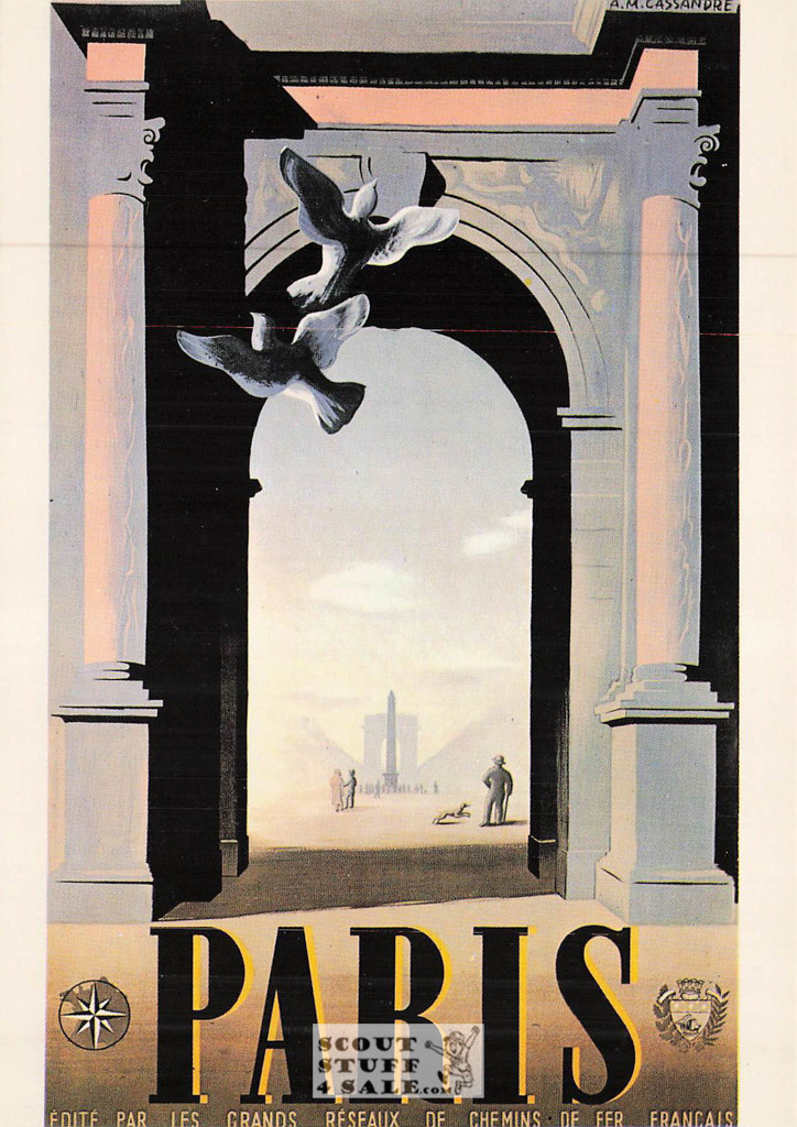 1900's French Travel Promotion Poster on Postcard, Paris, Editions Nugeron #R73