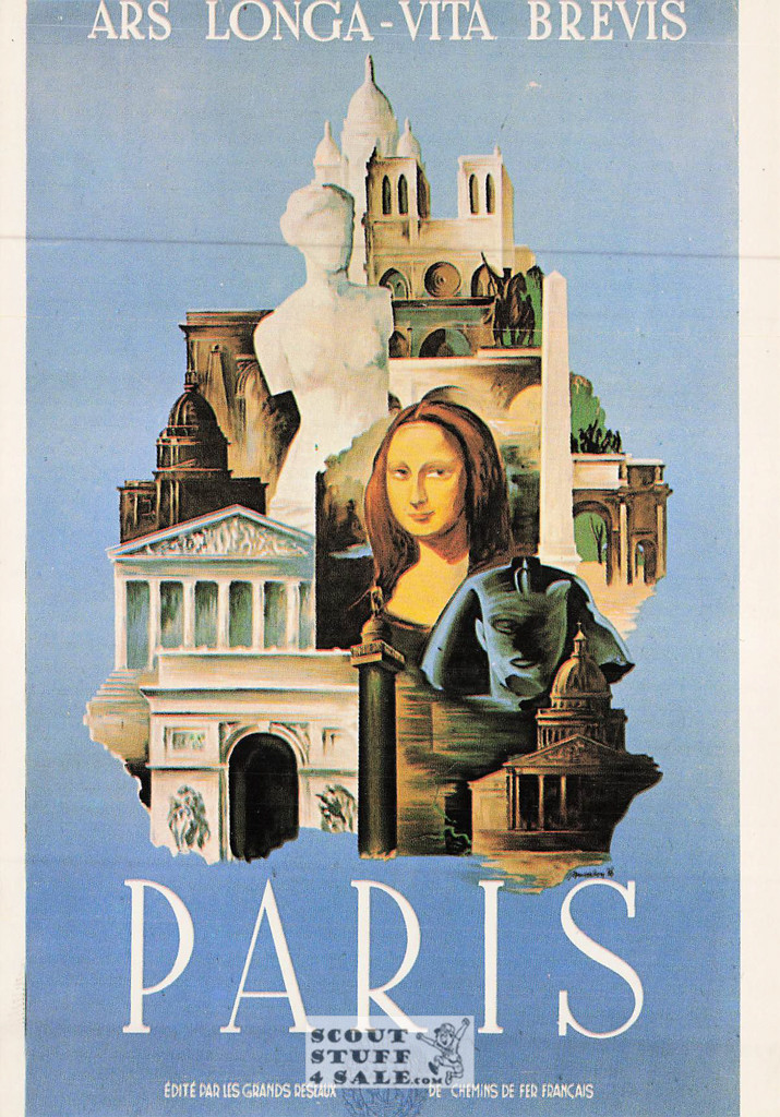 1900's French Travel Promotion Poster on Postcard, Paris, Editions Nugeron #R87