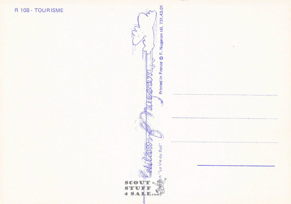 1900's French Travel Promotion Poster on Postcard, Berck-Plage, Ed. Nugeron #R108