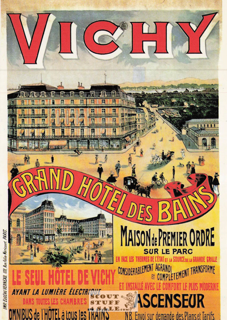 1900's French Travel Promotion Poster on Postcard, Vichy, Editions Nugeron #R112