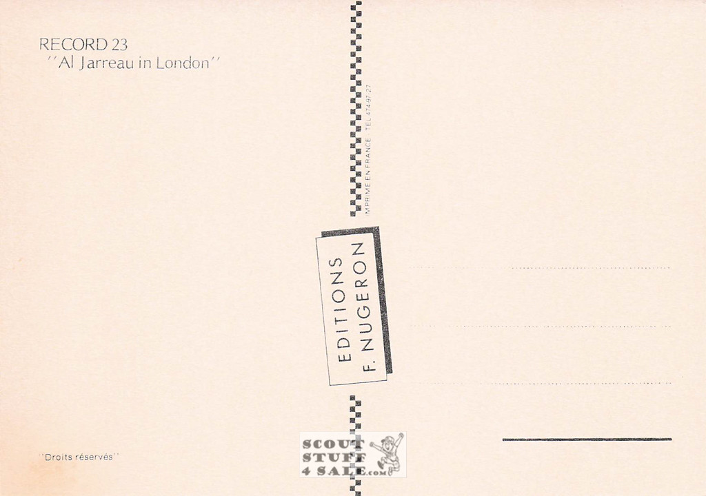 Al Jarreau in London Album French Postcard, Editions Nugeron #RECORD23