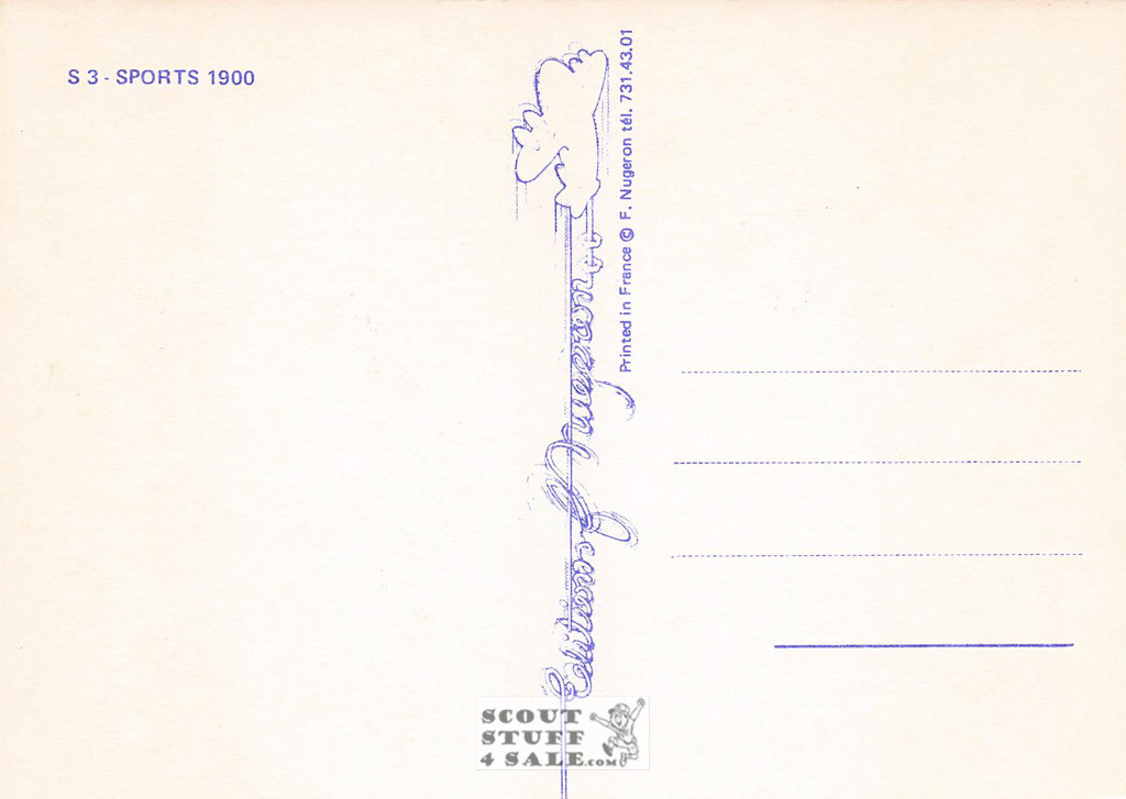 1900's French Sport Promotion Poster on Postcard, Patin-Bicyclette, Nugeron #S3