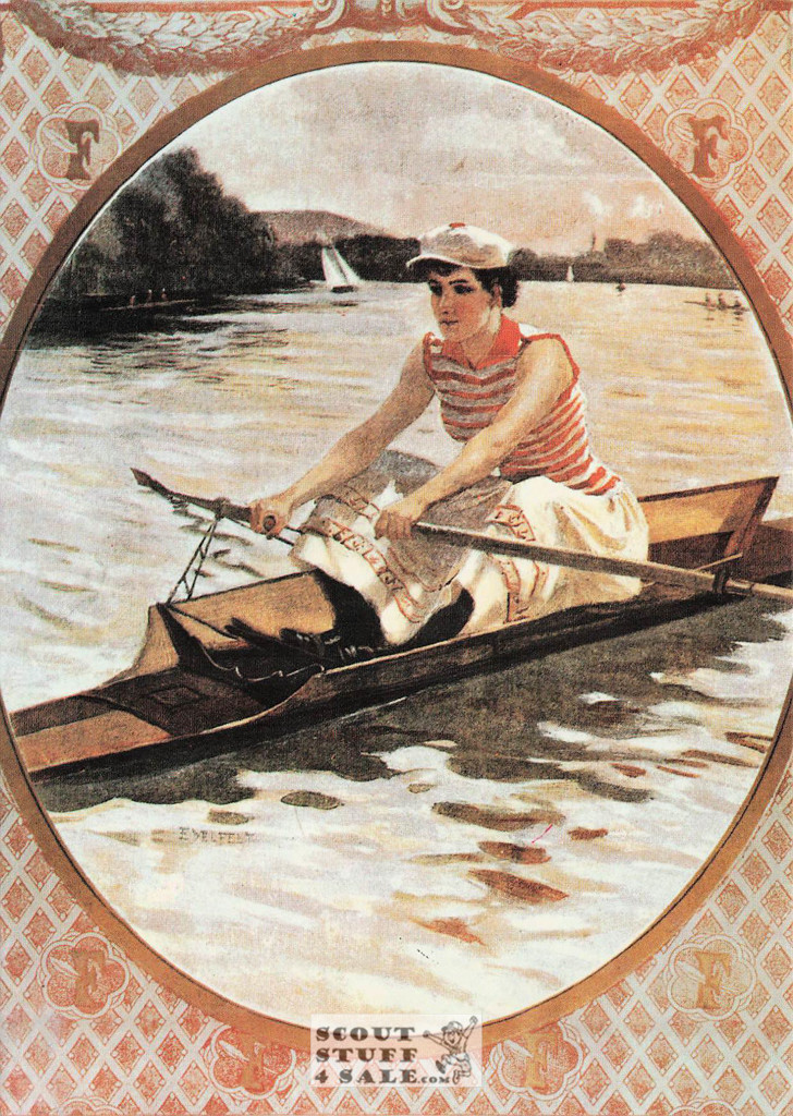 1900's French Sport Promotion Poster on Postcard, Rowing, Editions Nugeron #S10