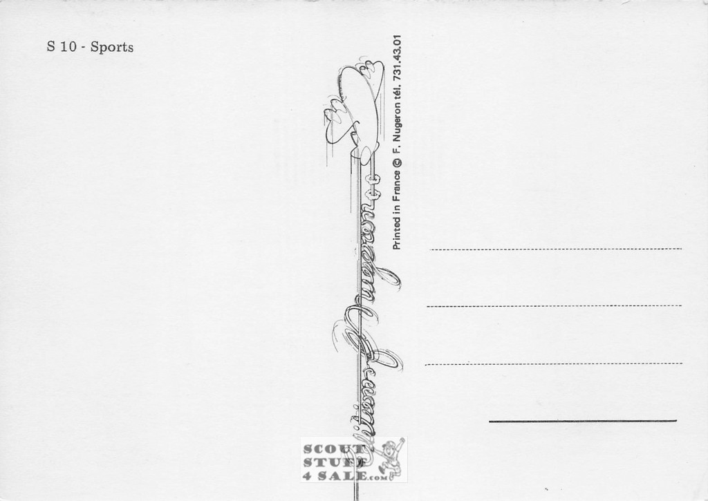 1900's French Sport Promotion Poster on Postcard, Rowing, Editions Nugeron #S10