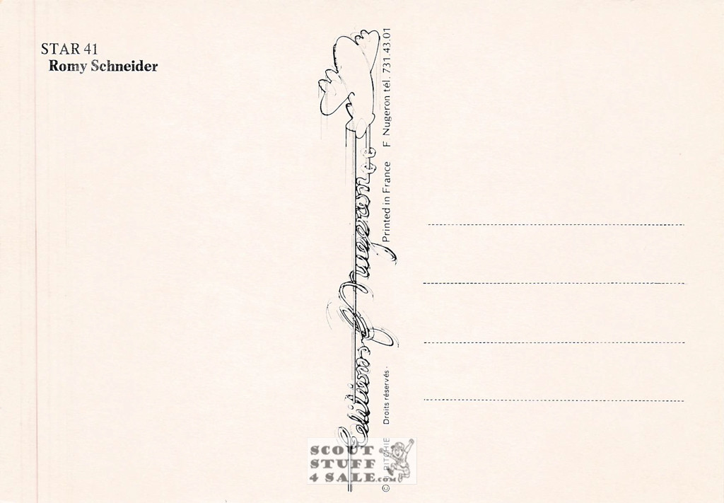 Romy Schneider French Postcard, Editions Nugeron #STAR41