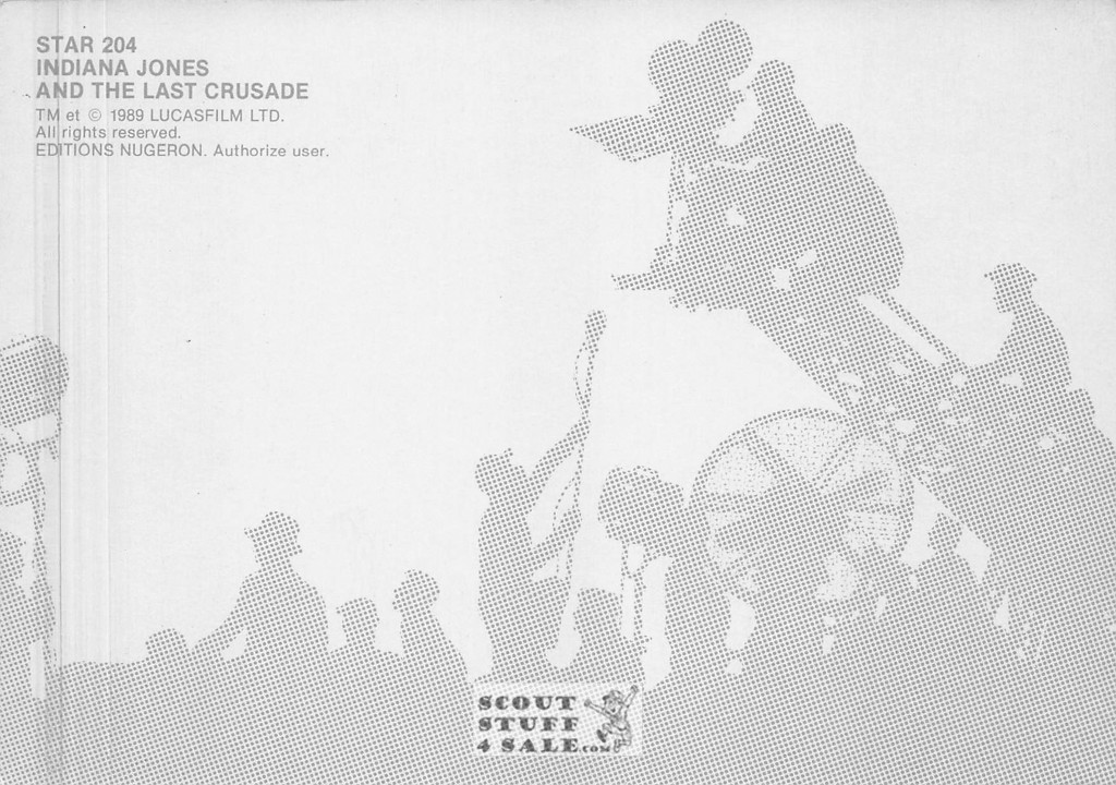 Indiana Jones and the Last Crusade French Postcard, Editions Nugeron #STAR204