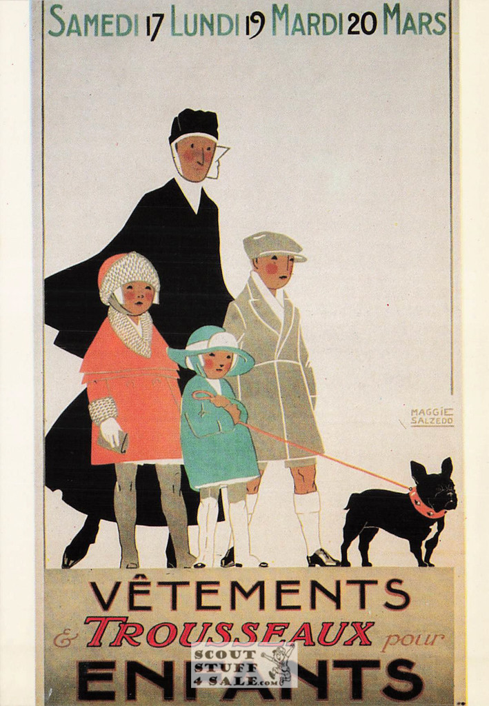 1900's French Clothing Advertisement Poster on Postcard, Editions Nugeron #V2