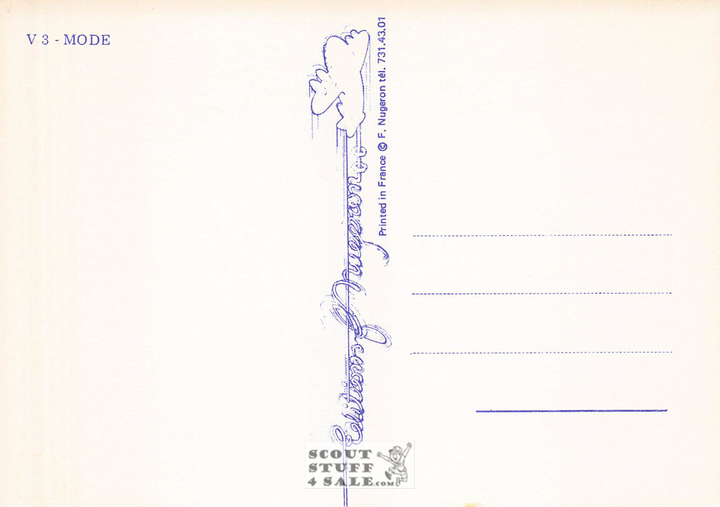 1900's French Clothing Advertisement Poster on Postcard, Editions Nugeron #V3