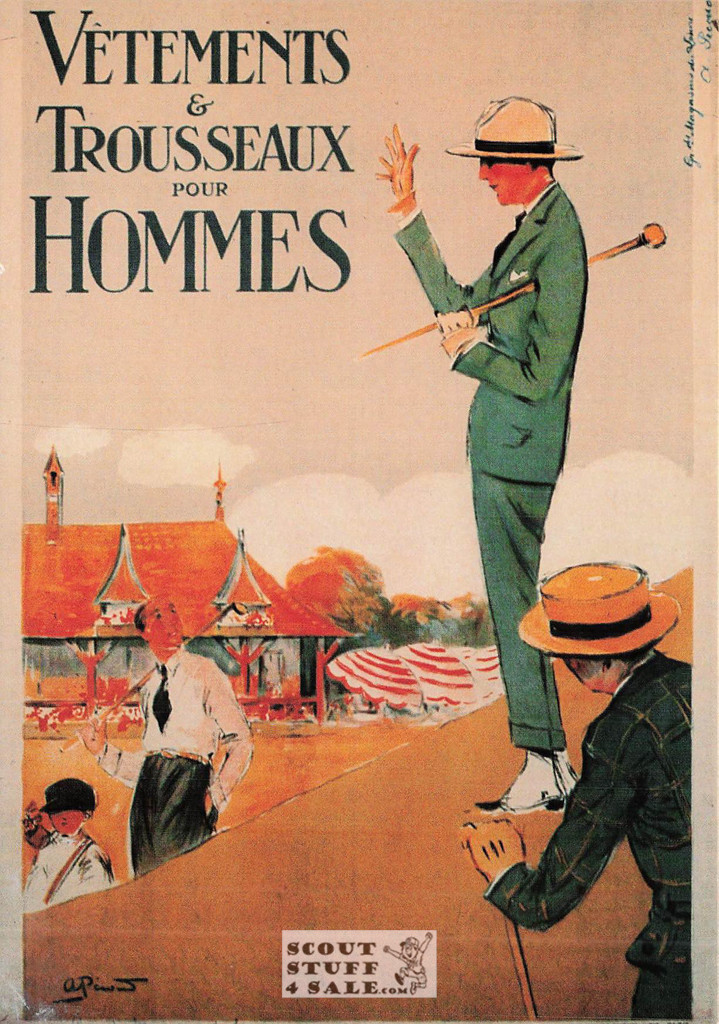 1900's French Clothing Advertisement Poster on Postcard, Editions Nugeron #V9