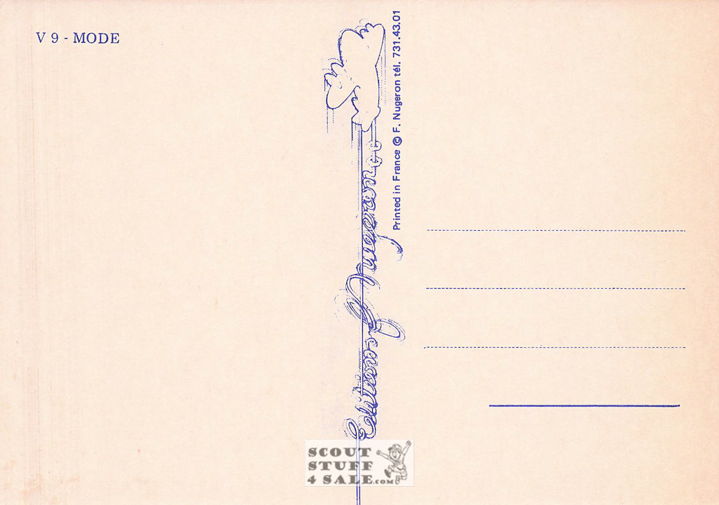 1900's French Clothing Advertisement Poster on Postcard, Editions Nugeron #V9