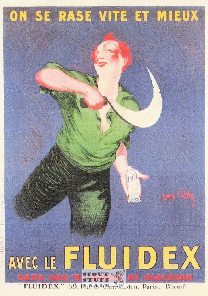 1900's French Advertising Poster on Postcard, Fluidex Cream, Editions Nugeron #VA25