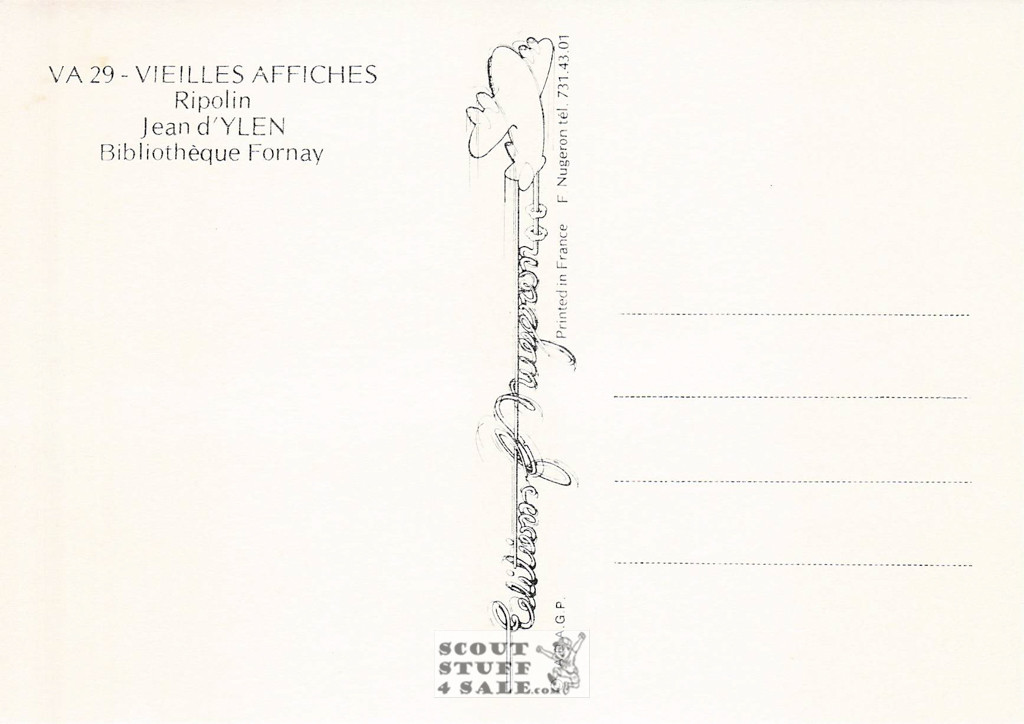 1900's French Advertising Poster on Postcard, Ripolin Paints, Editions Nugeron #VA29