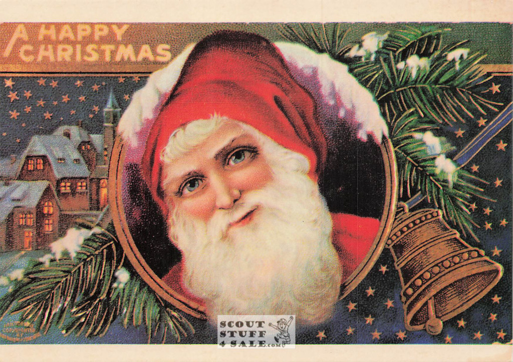 1900's French Christmas Illustration on Postcard, Santa Claus, Editions Nugeron #NO1