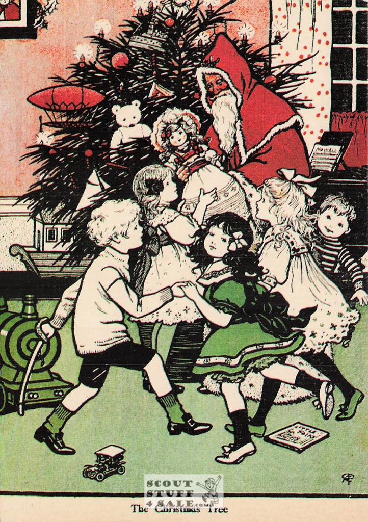 1900's French Christmas Illustration on Postcard, Santa Claus, Editions Nugeron #NO2