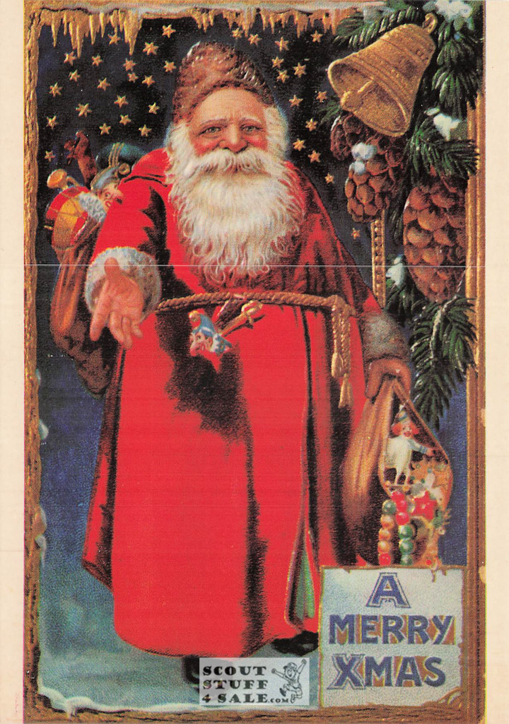 1900's French Christmas Illustration on Postcard, Santa Claus, Editions Nugeron #NO4