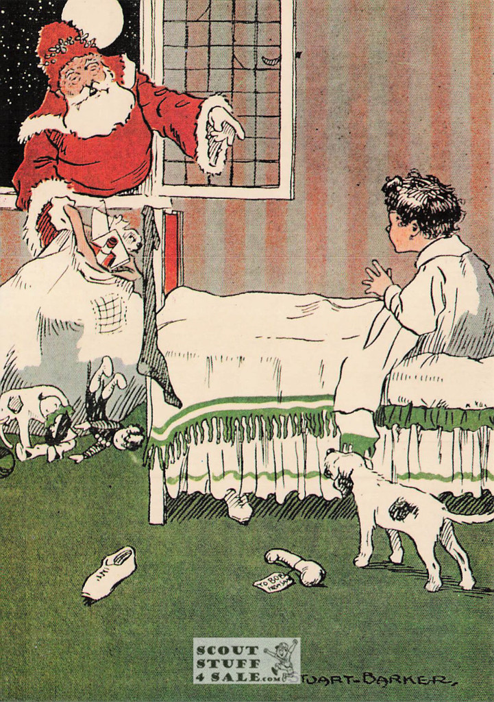 1900's French Christmas Illustration on Postcard, Santa Claus, Editions Nugeron #NO5