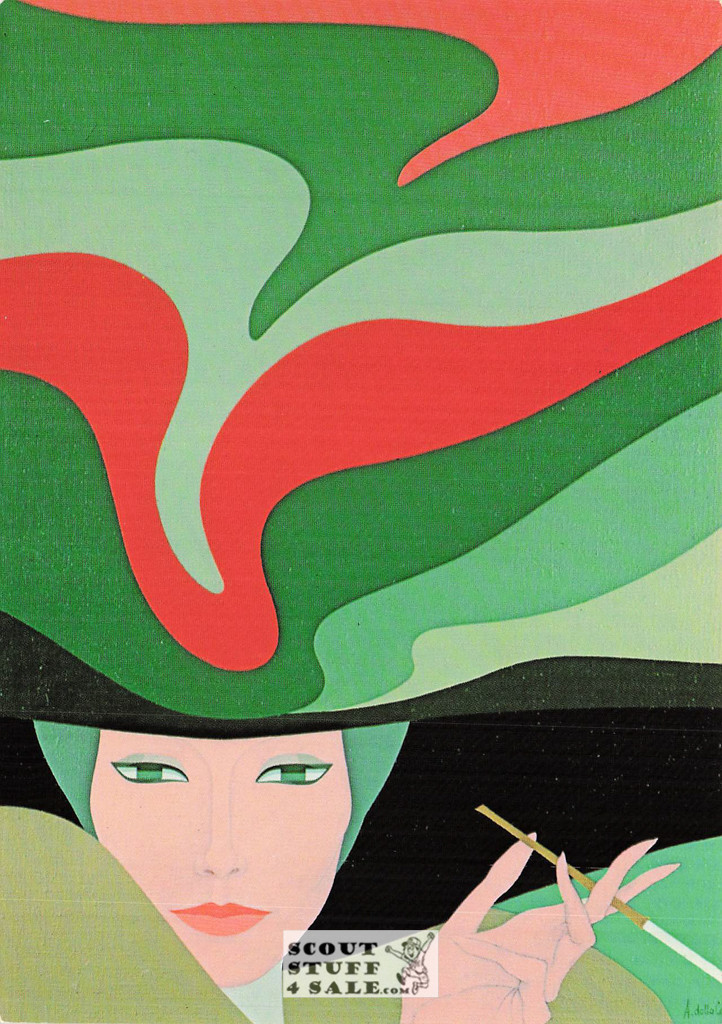 La Sigaretta - 1979 Painting by Amleto Dalla Costa on Postcard, Italian, #DC25