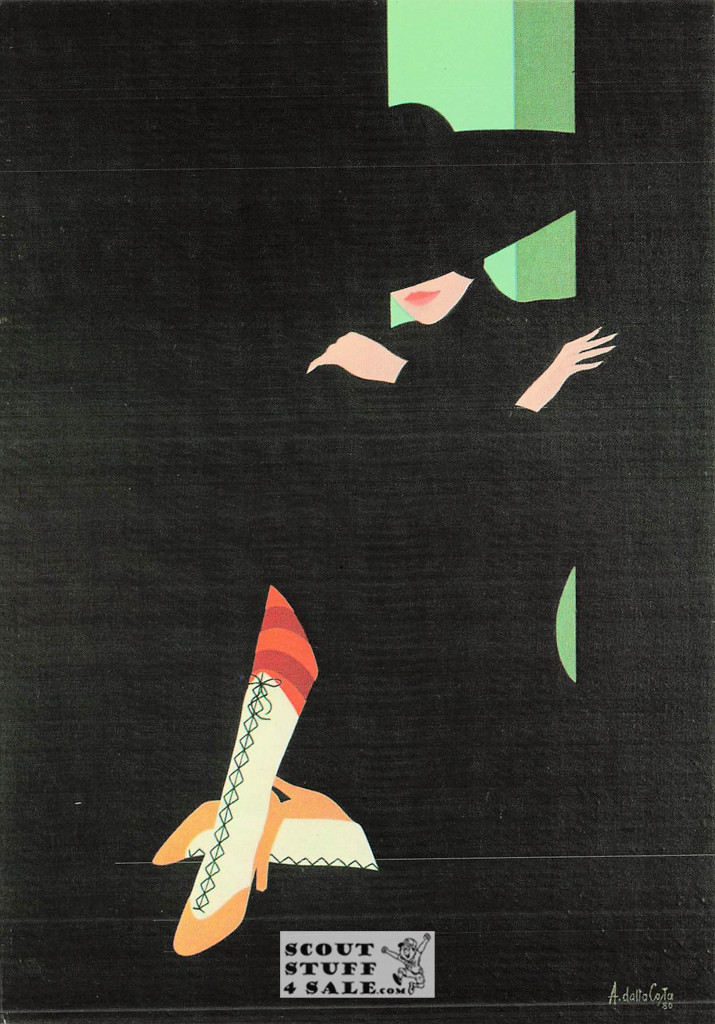 Interno Verde - 1980 Painting by Amleto Dalla Costa on Postcard, Italian, #DC34