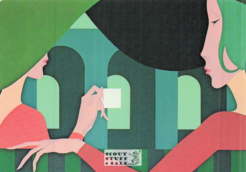 Un Pomeriggio Due Donne - 1979 Painting by Amleto Dalla Costa on Postcard, #DC53