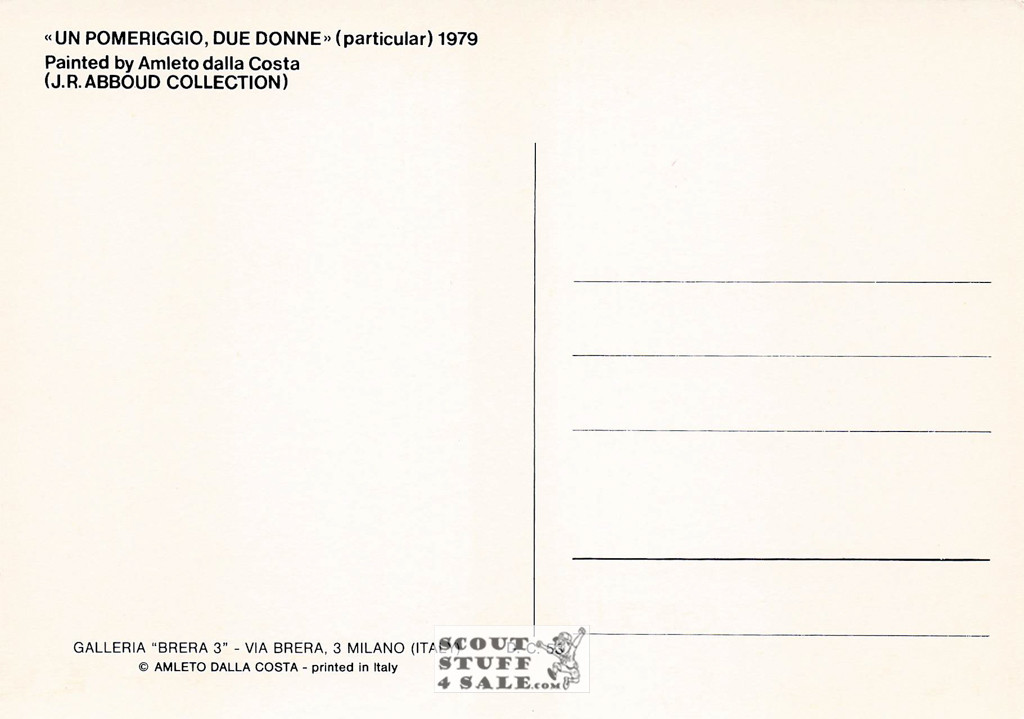 Un Pomeriggio Due Donne - 1979 Painting by Amleto Dalla Costa on Postcard, #DC53