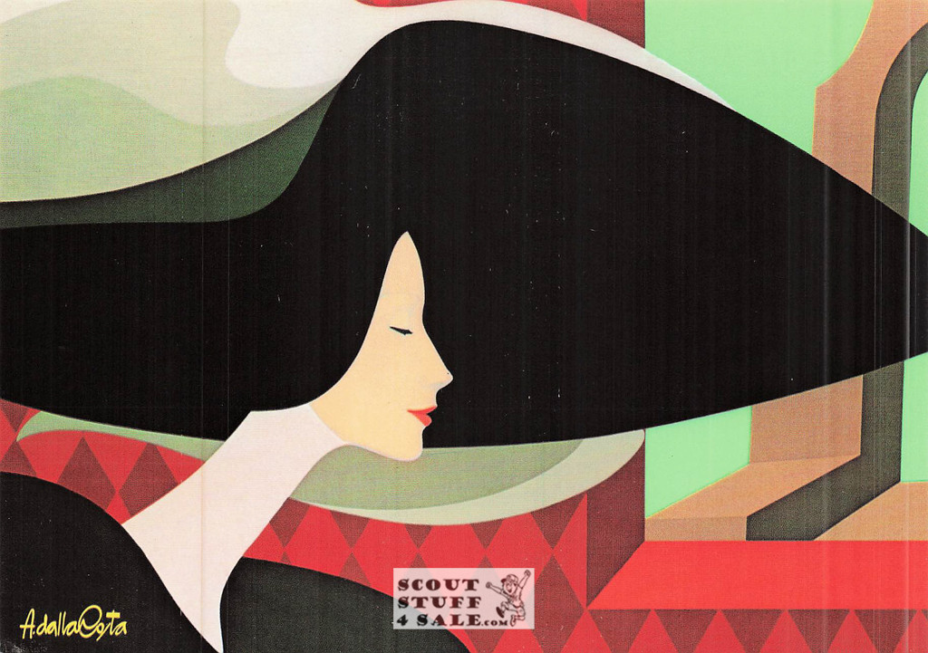 Alba - 1980 Painting by Amleto Dalla Costa on Postcard, Italian, #DC59