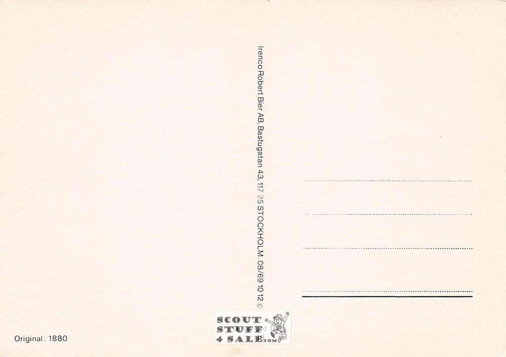 Vintage Reproduction of a 1880 Postcard, Good Old Days Postcard Co. Sweden, #GO18