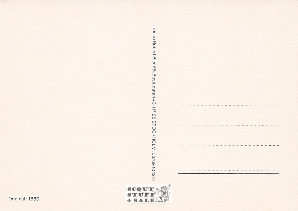 Vintage Reproduction of a 1880 Postcard, Good Old Days Postcard Co. Sweden, #GO19